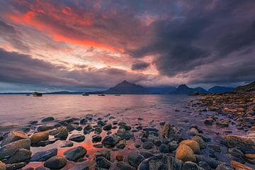 Sonnenuntergang Elgol Beach, Isle of Skye, Schottland