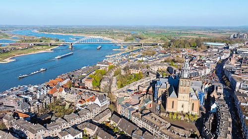 Nijmegen from above on the water