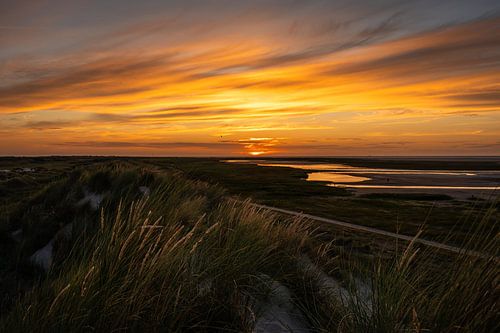 Zonsondergang strand van Ballum 1