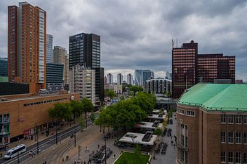 Coolsingel in Rotterdam from above by Daphne Plaizier