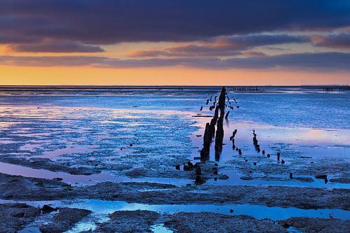 Het blauwe uur aan de Noordkaap