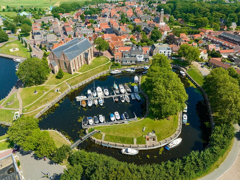 Vollenhove aerial view during summer in The Netherlands by Sjoerd van der Wal Photography