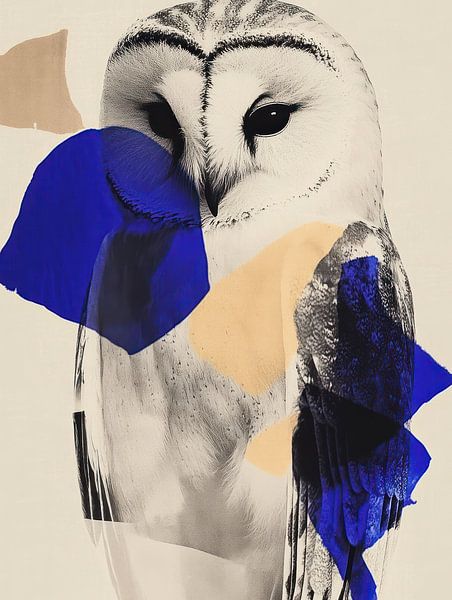 Hibou en abstraction par Franka Poulain