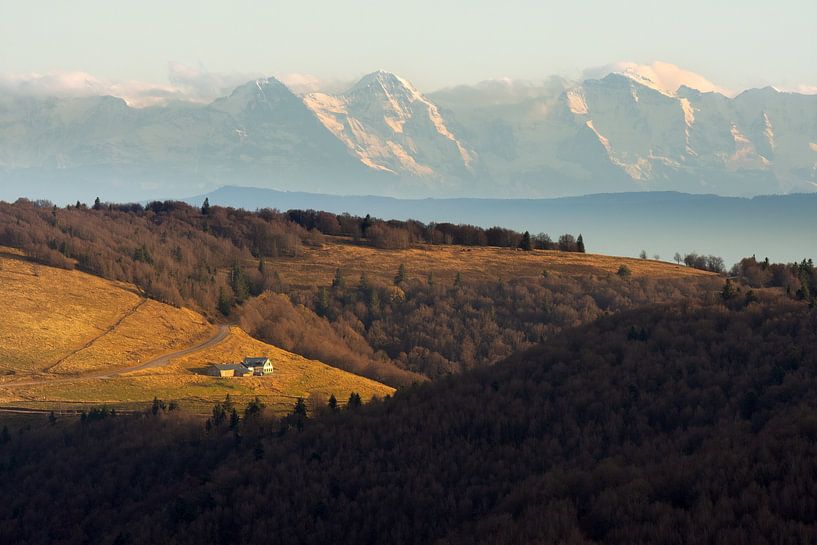 The Vosges highlands with the Alps in the background by Julien Beyrath