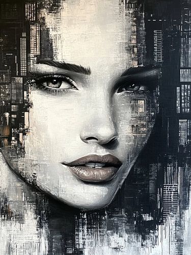 Modernes abstraktes Porträt