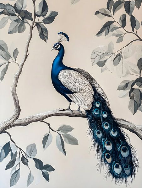 Blue peacock by But First Framing