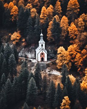 Herfst in de Dolomieten van fernlichtsicht