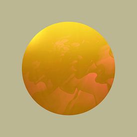 Moderne Abstraktion. Minimalismus. Orange. von Alie Ekkelenkamp