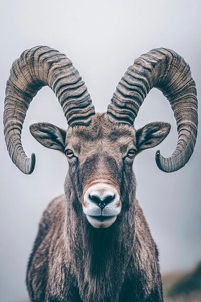 Majestätischer Steinbock im Fokus von Poster Art Shop