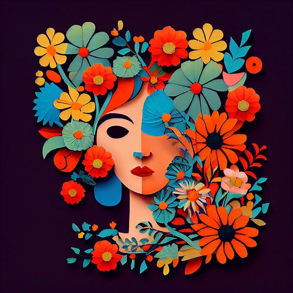 Abstrakte Blume Dame von Bianca ter Riet