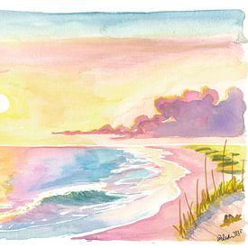 South Carolina Little Island beach and dunes at sunrise by Markus Bleichner