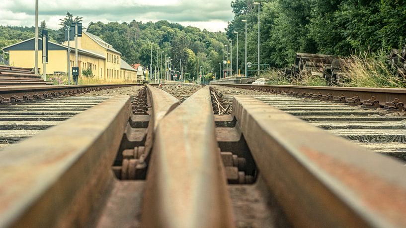 Erzgebirge Einsiedel Train station and town by Johnny Flash