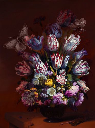 Stilleven met bloemen, naar het werk van Hans Bollongier, 1639