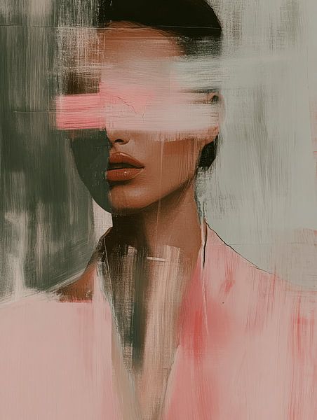 Abstract portrait, contemporary art by Carla Van Iersel