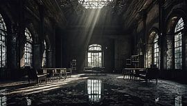 Lost Place groot gebouw van binnenuit