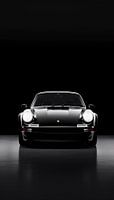 Porsche - Zwart-Wit Minimalistische Kunst