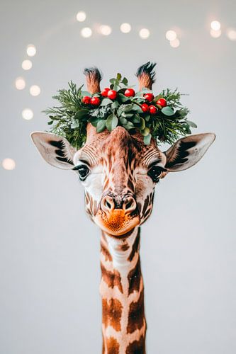 Couronne de Noël girafe