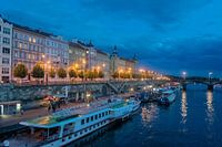 Waterkade Praag bij Nacht