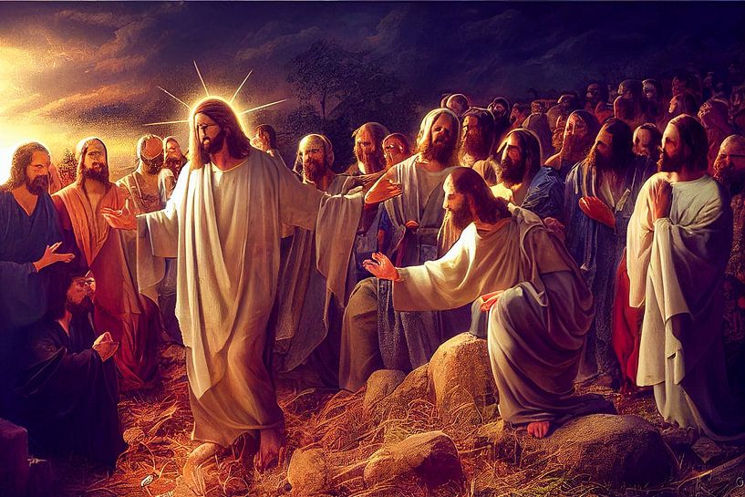 Gemälde Auferstehung Jesus Christus Illustation 05 von Animaflora PicsStock
