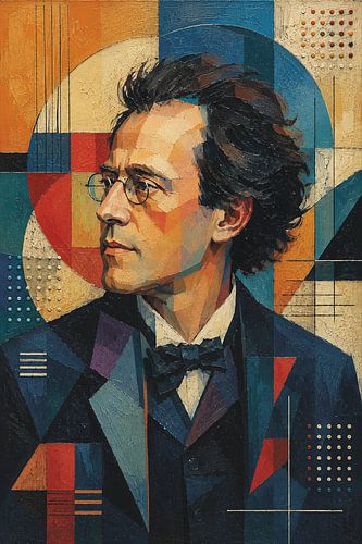 Componist Gustav Mahler schilderij.