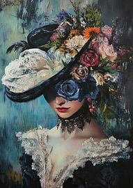 Women's portrait | Mysterious Lady Art by ARTEO Paintings