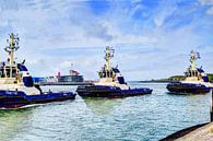 Motor tug Thetis IJmuiden Netherlands by Hendrik-Jan Kornelis thumbnail