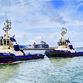 Remorqueur à moteur Thetis IJmuiden Pays-Bas sur Hendrik-Jan Kornelis