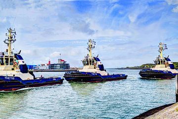 Motor tug Thetis IJmuiden Netherlands by Hendrik-Jan Kornelis