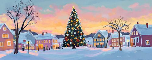 Festlicher Dorfplatz