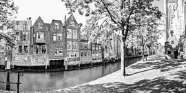 Inner city of Dordrecht Netherlands Black and White by Hendrik-Jan Kornelis