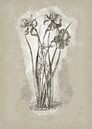 Bloemen in tekenstijl 1 van Ariadna de Raadt-Goldberg thumbnail