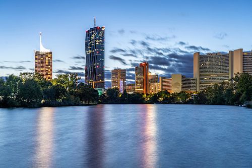 Skyline van de Donaustad in Wenen