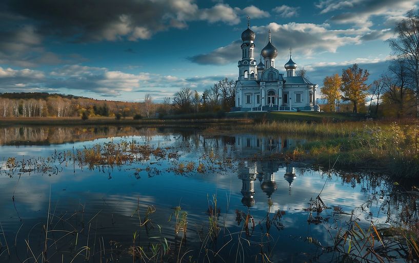 Mystischer Glanz um Kirche von fernlichtsicht