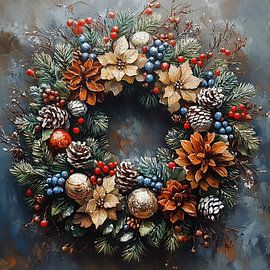 Gouden Krans van Abstract Schilderij