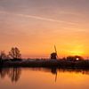 Goldenes Licht bei der Mühle von Moetwil en van Dijk - Fotografie