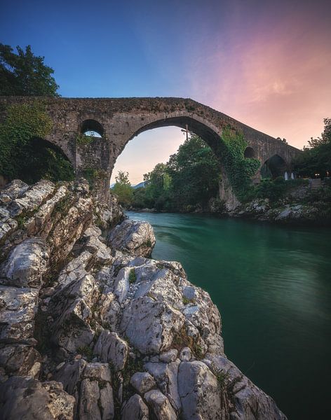 Asturias Cangas de Onis Roman Bridge by Jean Claude Castor