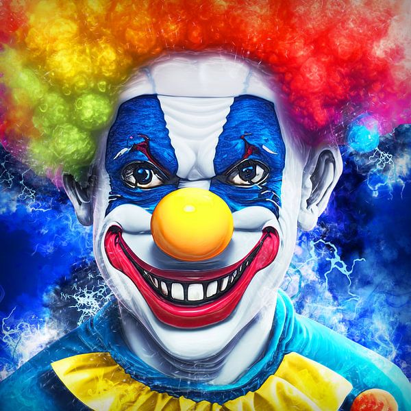 Breit lächelnder Clown (Kunst) von Art by Jeronimo