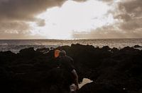 Zonsondergang Ponta da Ferraria Azoren