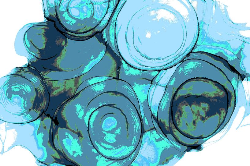 Blauwe cirkels van Joke Gorter