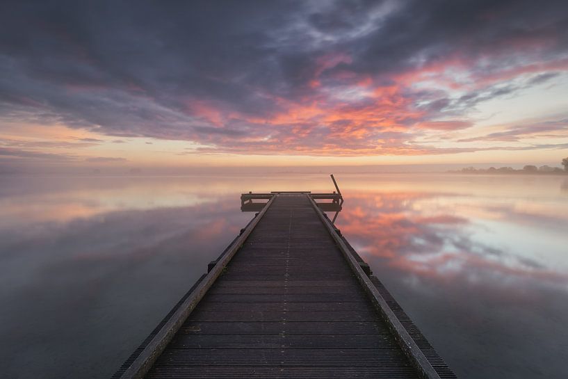 Paysage des polders néerlandais et lever du soleil par Original Mostert Photography