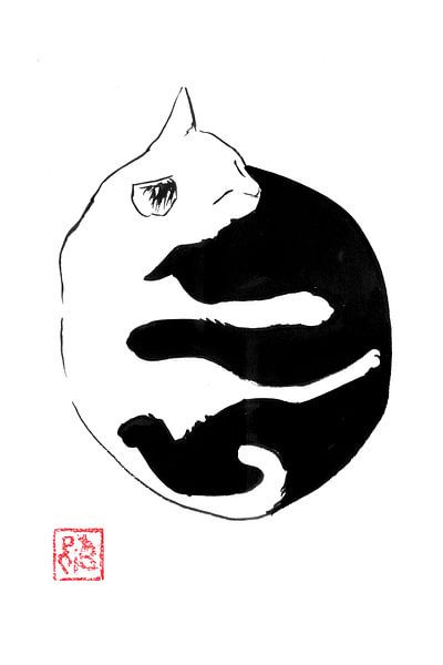 ying yang cat by Péchane Sumie