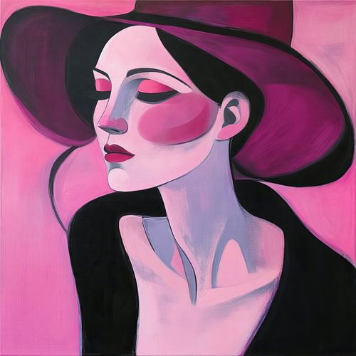 Rosa Frau | Frau mit Hut