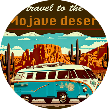 Reizen door de Mojave woestijn poster van Vlindertuin Art