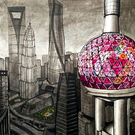 Drawing of Shanghai by Lonneke Kolkman