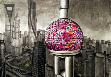 Drawing of Shanghai by Lonneke Kolkman