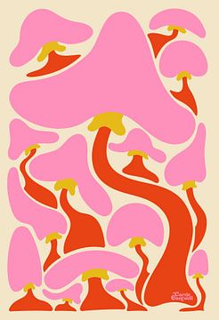 Groovy Mushrooms by Carrie Cantwell