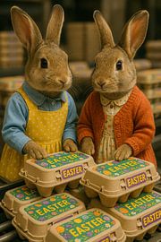 Paashazen aan het werk – Vrolijke voorbereiding achter de schermen