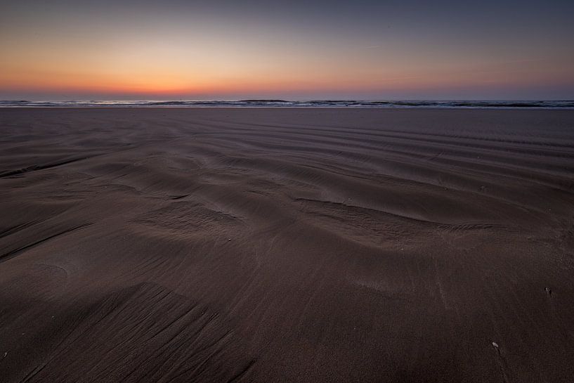 Sand drawing at sunset by peterheinspictures