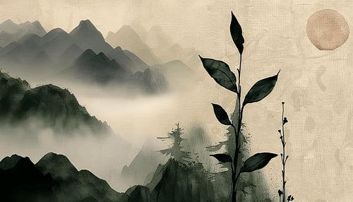 Landschap in Japandi stijl