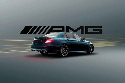 Mercedes E63.S AMG Blau Gelb